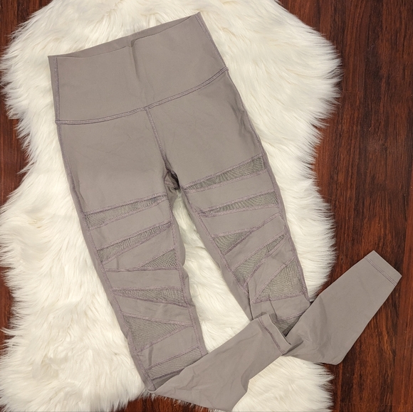 Lululemon Wunder Under Pant High Rise Tech Mesh 28" Dark Chrome - Picture 3 of 4